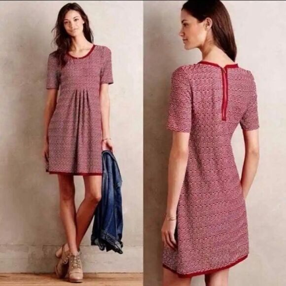 Maeve x Anthropologie Red Dora‎ Textured Knit Dress Size Small - Picture 1 of 7